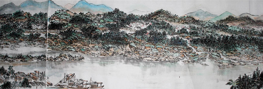 陈伍祥潇湘宏图长卷