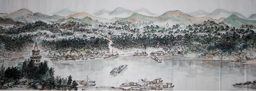 陈伍祥潇湘宏图长卷