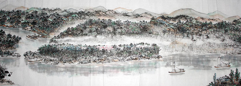 陈伍祥潇湘宏图长卷