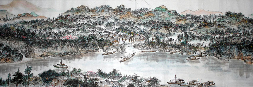 陈伍祥潇湘宏图长卷