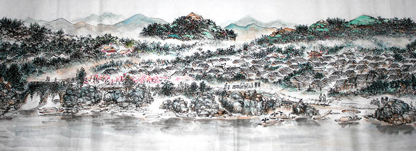 陈伍祥潇湘宏图长卷