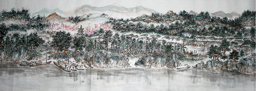 陈伍祥潇湘宏图长卷