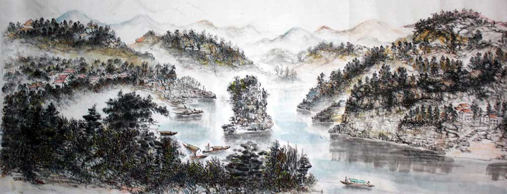 陈伍祥国画长卷-锦绣潇湘